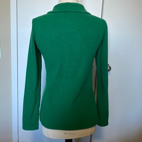 GAP Green Fleece Sweater 1/4 Zip Up Mock Neck Pullover Size Small/XS - Picture 4 of 10